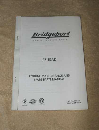 bridgeport ez trak service manual